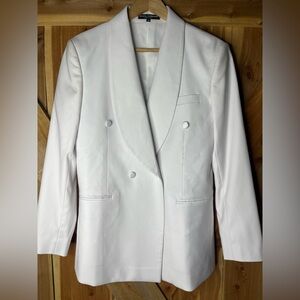 Dolce & Gabbana Double Breasted Blazer Jacket White Size IT 46